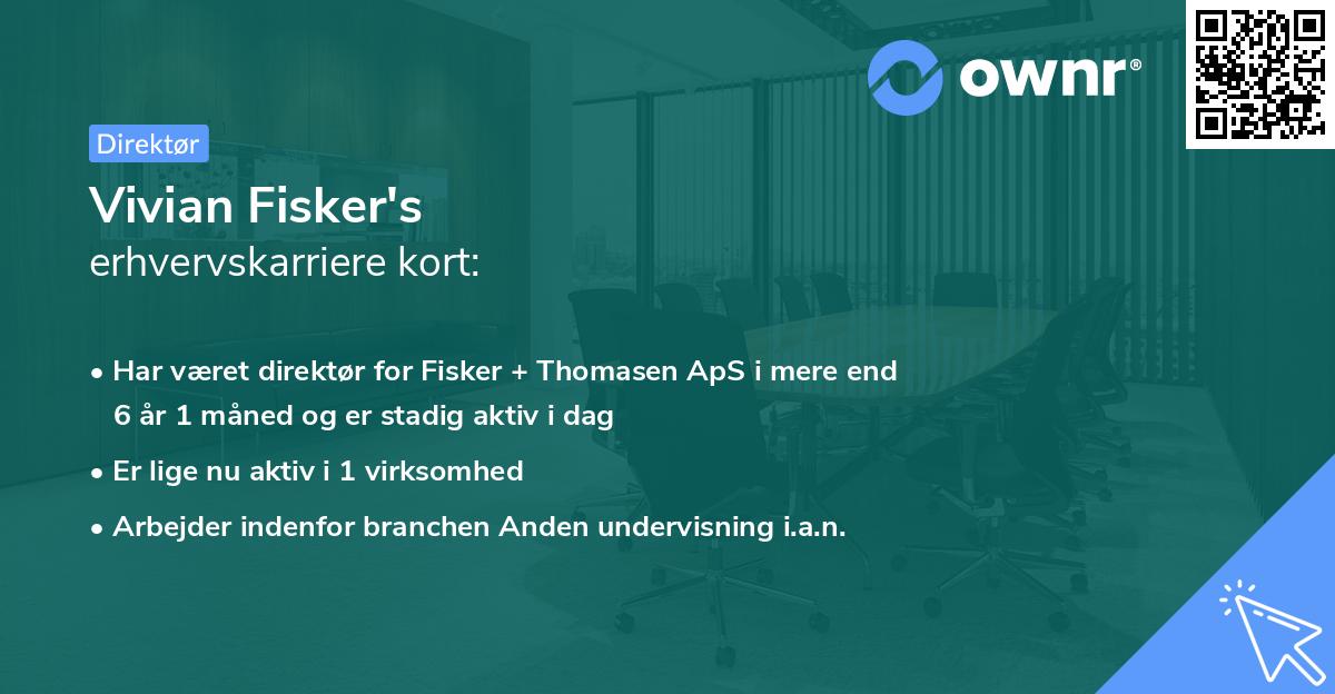 Vivian Fisker's erhvervskarriere kort