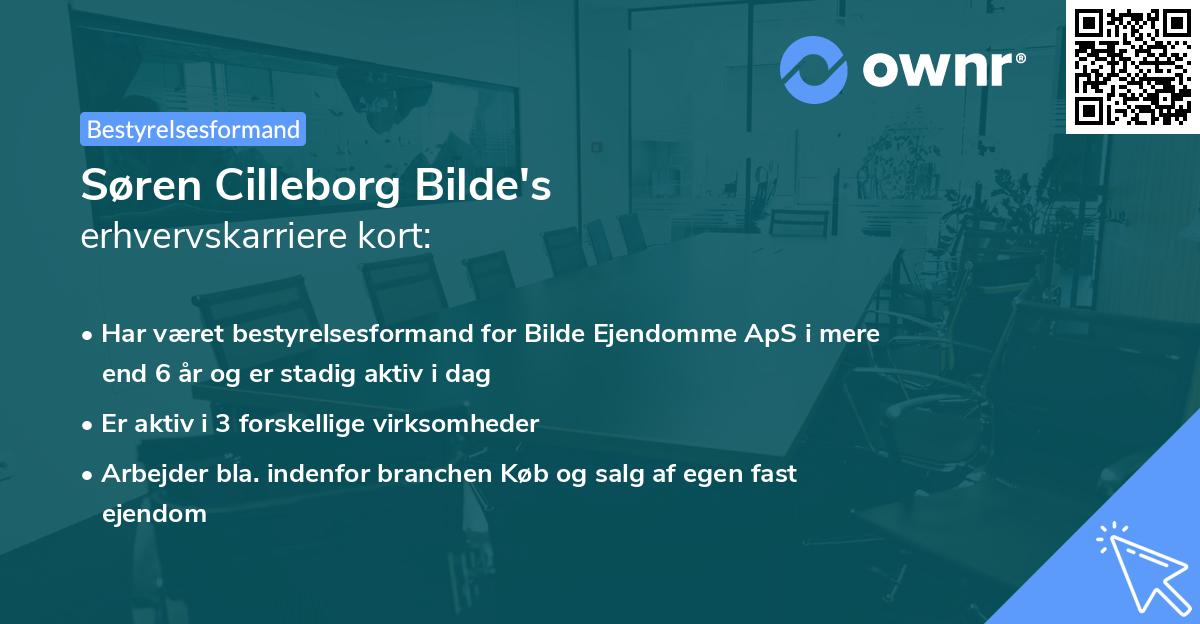 Søren Cilleborg Bilde's erhvervskarriere kort