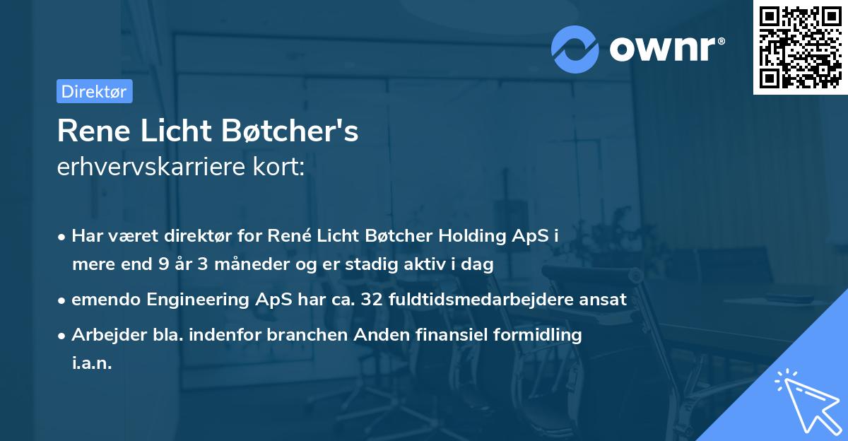 Rene Licht Bøtcher's erhvervskarriere kort