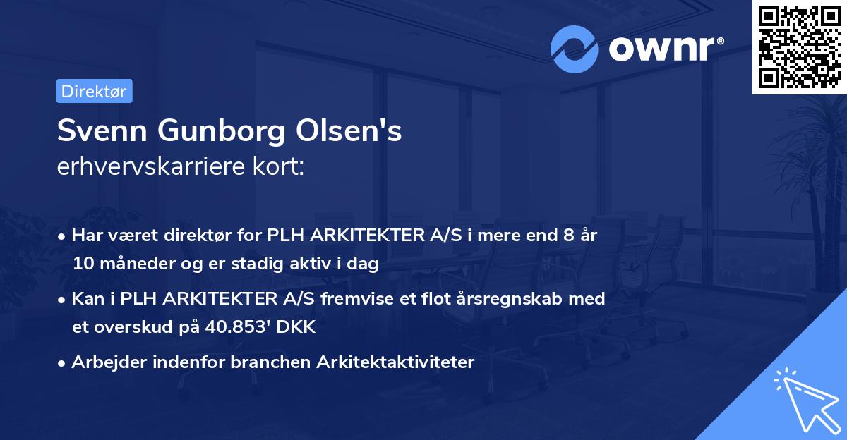 Svenn Gunborg Olsen's erhvervskarriere kort