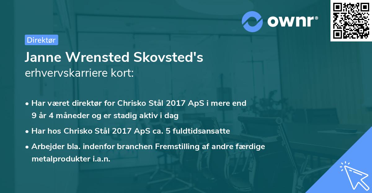 Janne Wrensted Skovsted's erhvervskarriere kort
