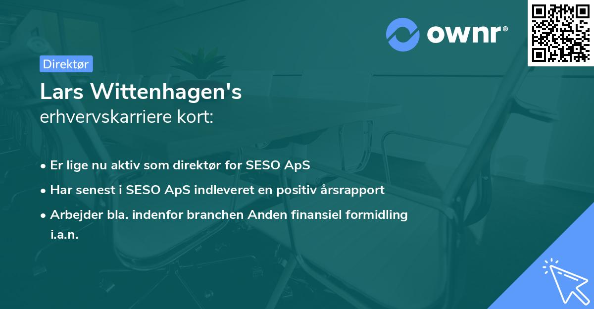 Lars Wittenhagen's erhvervskarriere kort