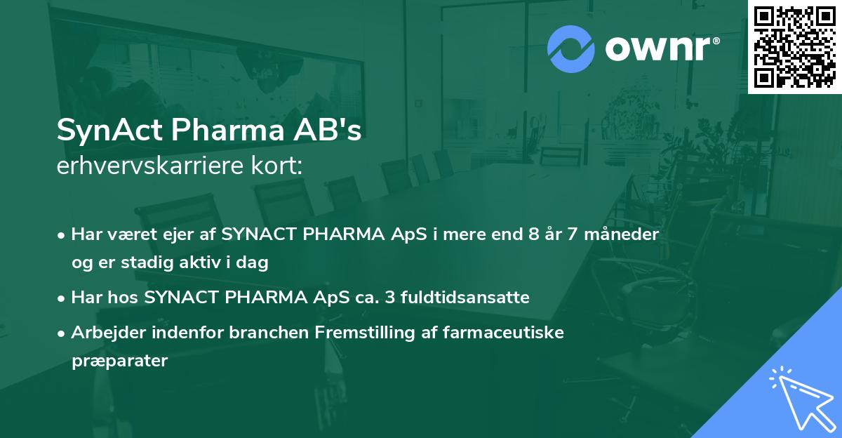 SynAct Pharma AB's erhvervskarriere kort