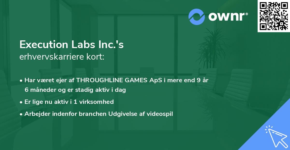 Execution Labs Inc.'s erhvervskarriere kort