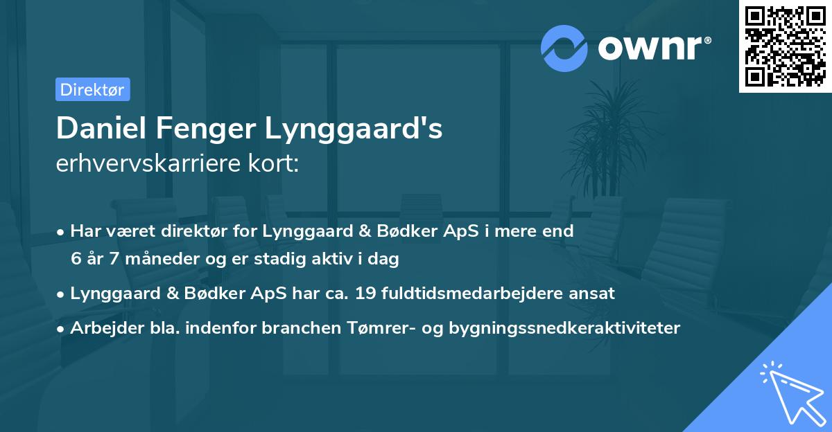 Daniel Fenger Lynggaard's erhvervskarriere kort