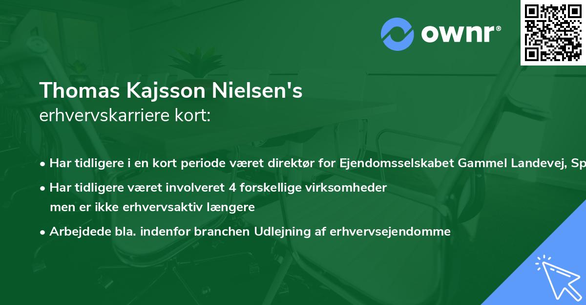 Thomas Kajsson Nielsen's erhvervskarriere kort