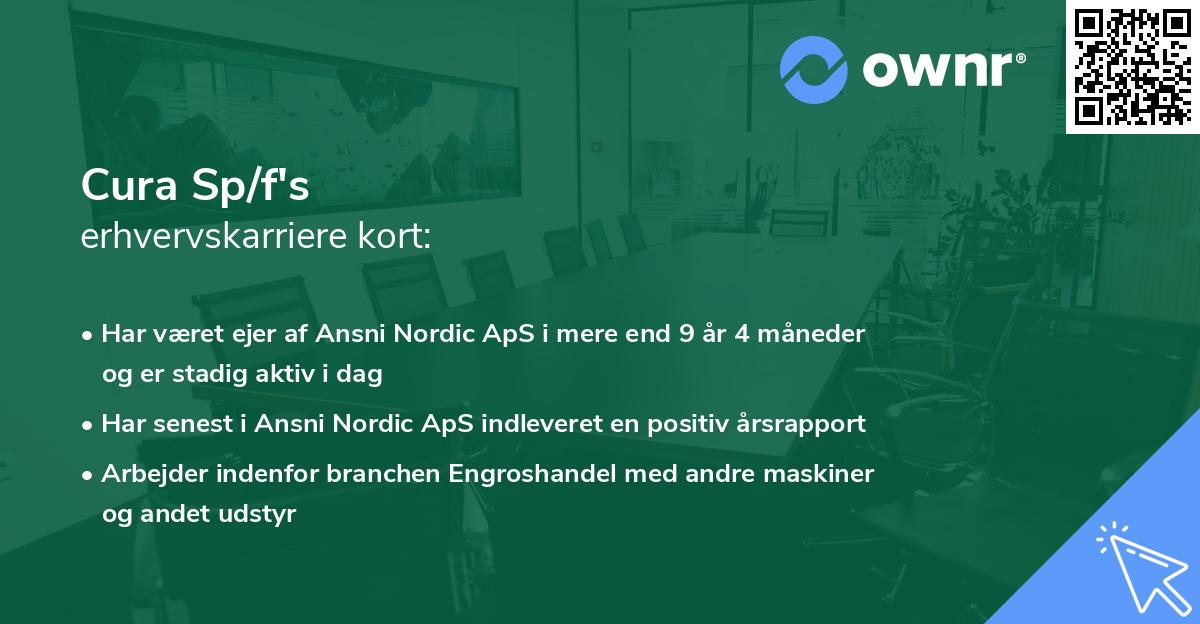Cura Sp/f's erhvervskarriere kort