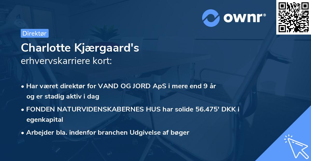 Charlotte Kjærgaard's erhvervskarriere kort