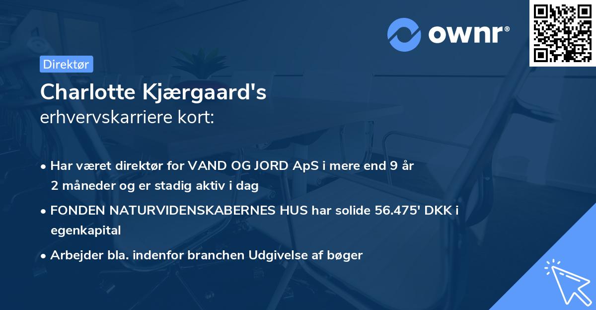 Charlotte Kjærgaard's erhvervskarriere kort