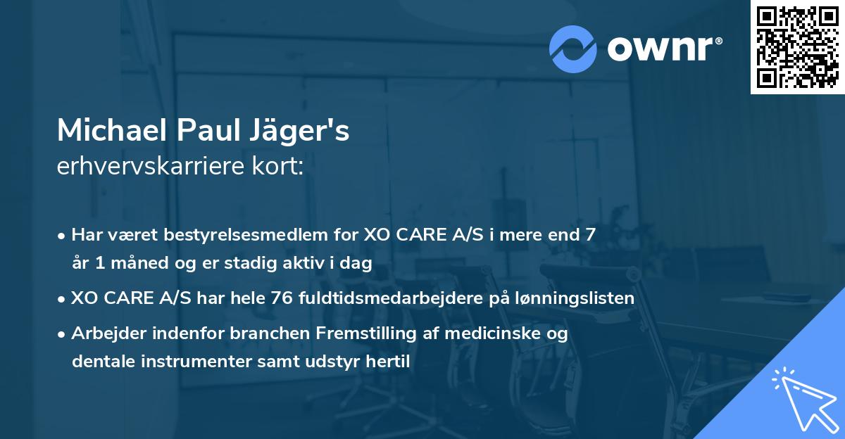 Michael Paul Jäger's erhvervskarriere kort