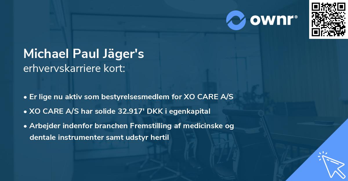 Michael Paul Jäger's erhvervskarriere kort