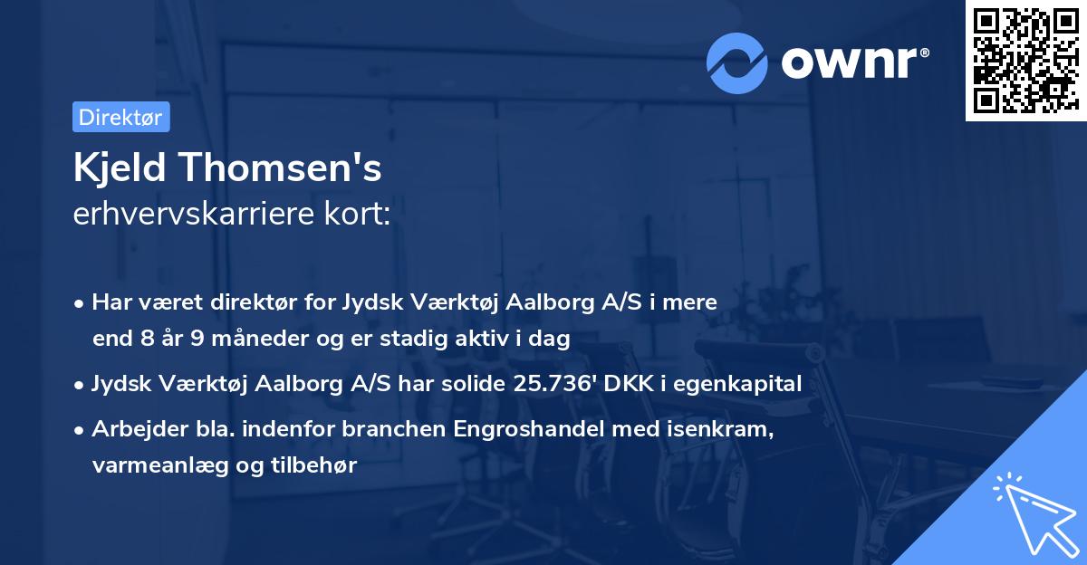 Kjeld Thomsen's erhvervskarriere kort