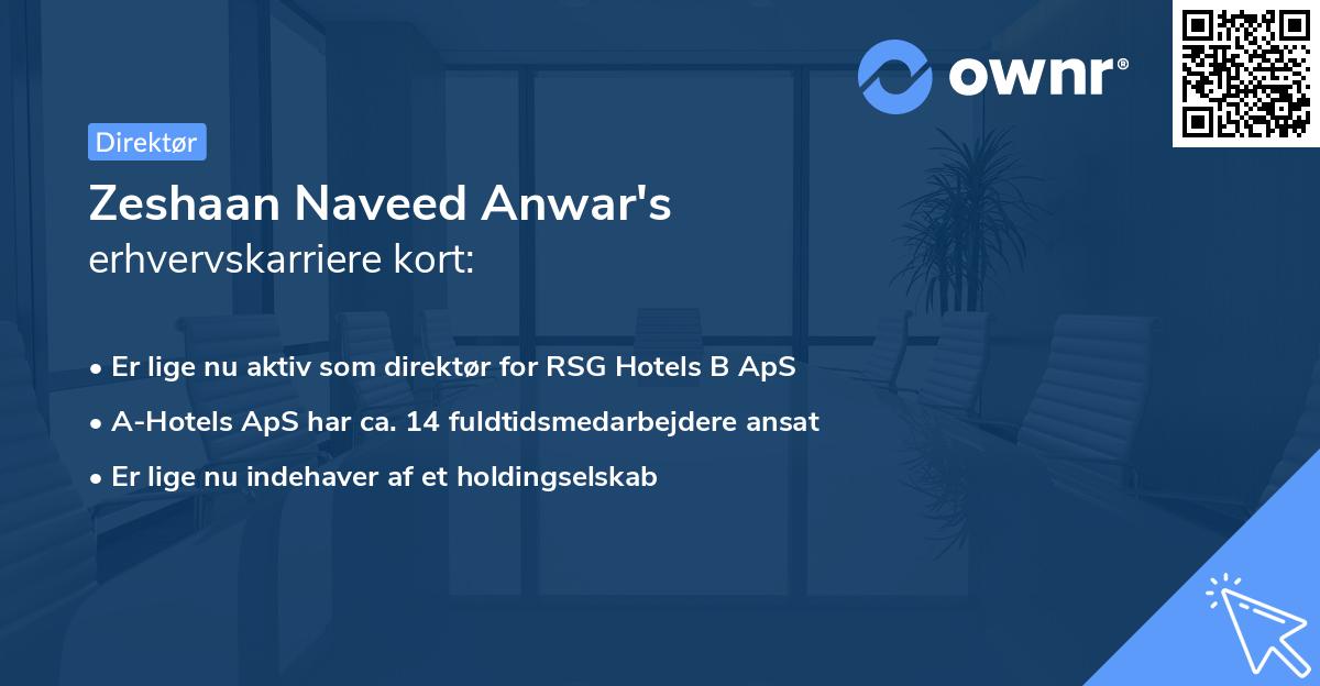 Zeshaan Naveed Anwar's erhvervskarriere kort