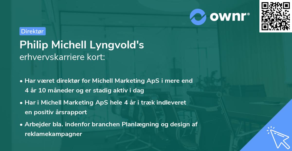 Philip Michell Lyngvold's erhvervskarriere kort