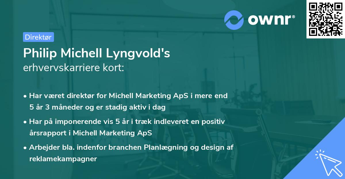 Philip Michell Lyngvold's erhvervskarriere kort