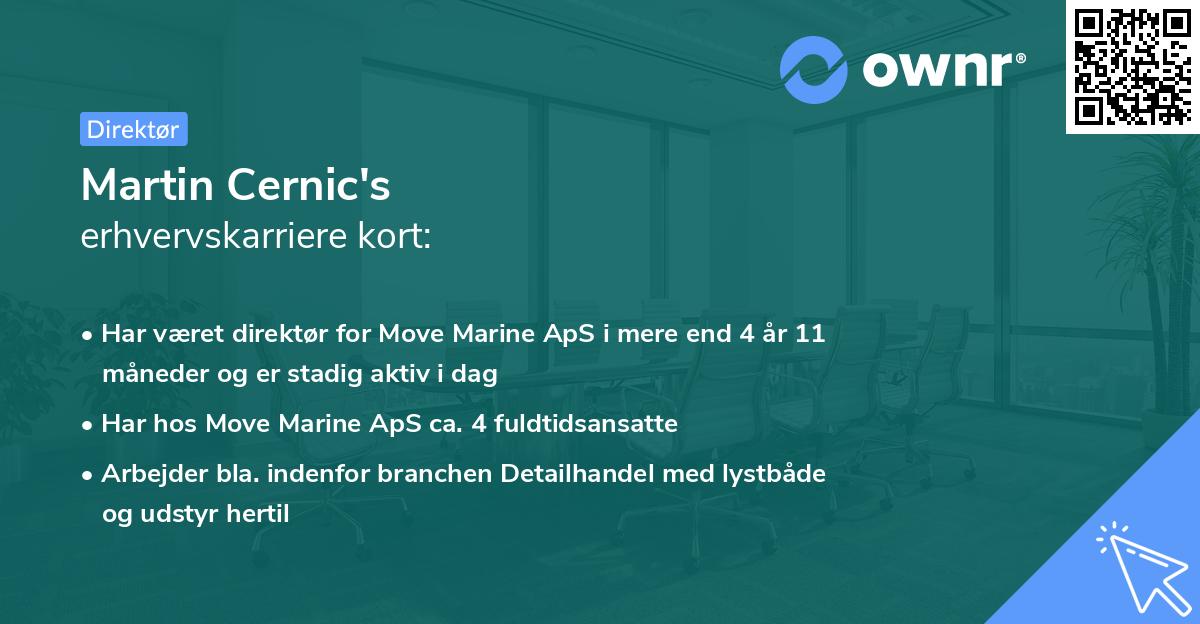 Martin Cernic's erhvervskarriere kort