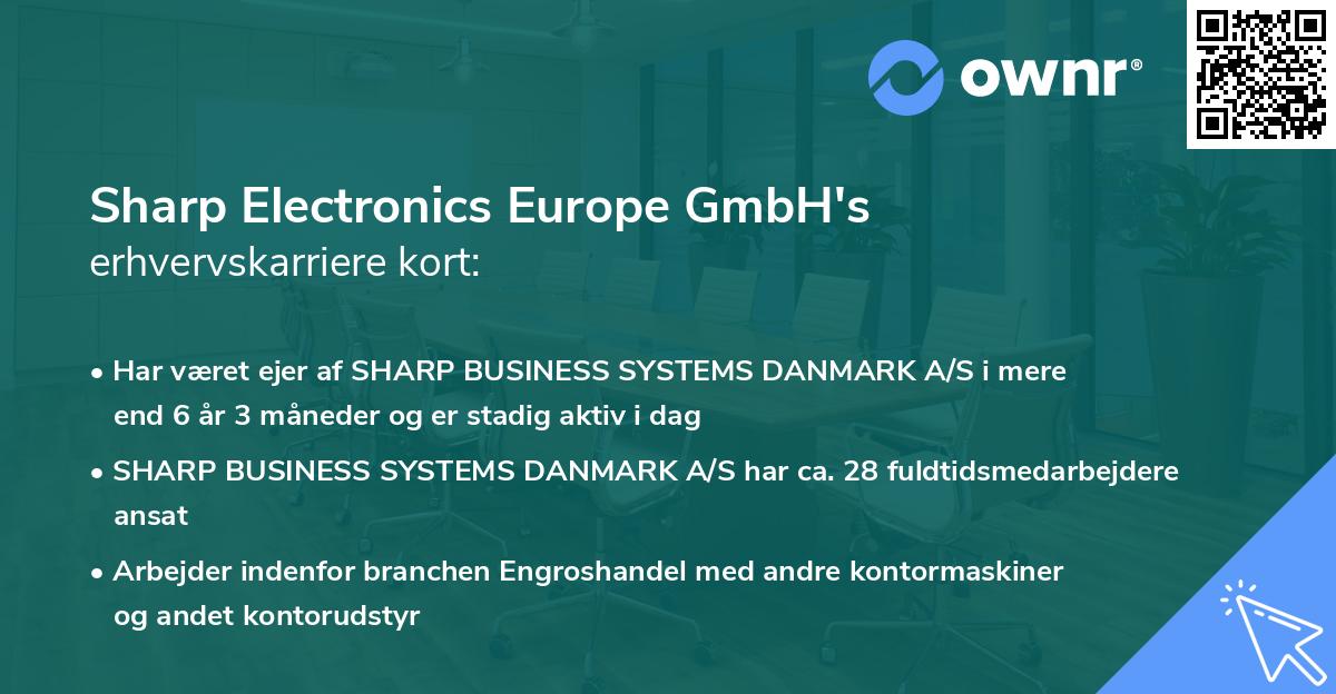 Sharp Electronics Europe GmbH's erhvervskarriere kort