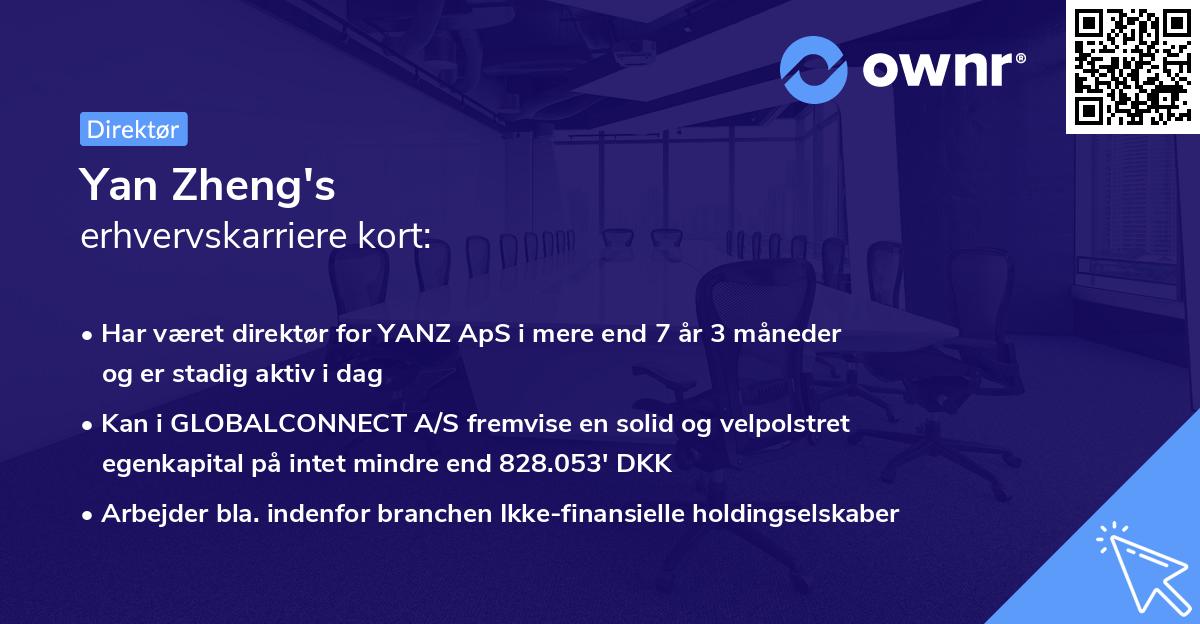 Yan Zheng's erhvervskarriere kort