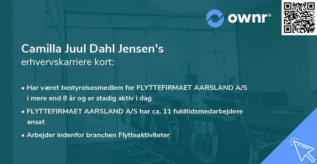 Camilla Juul Dahl Jensen's erhvervskarriere kort