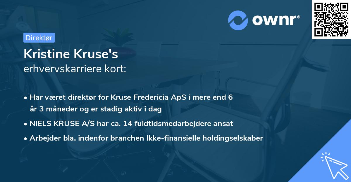 Kristine Kruse's erhvervskarriere kort