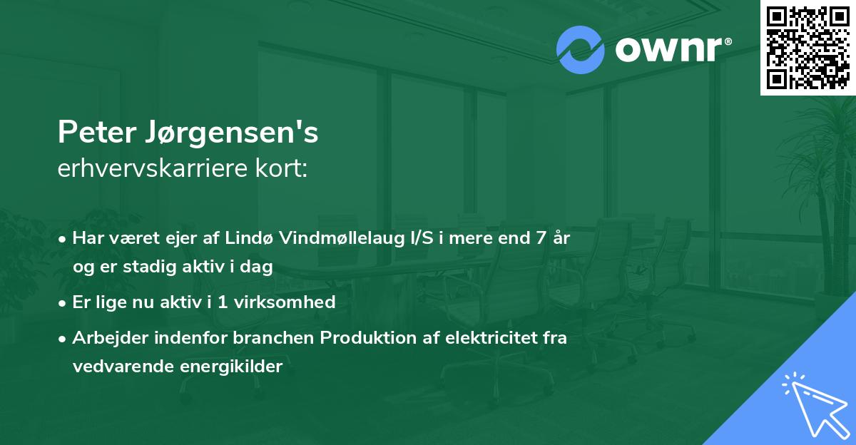 Peter Jørgensen's erhvervskarriere kort