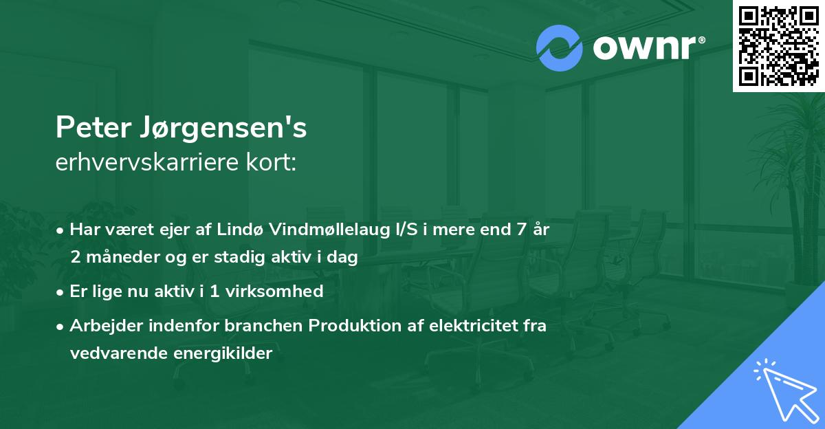 Peter Jørgensen's erhvervskarriere kort