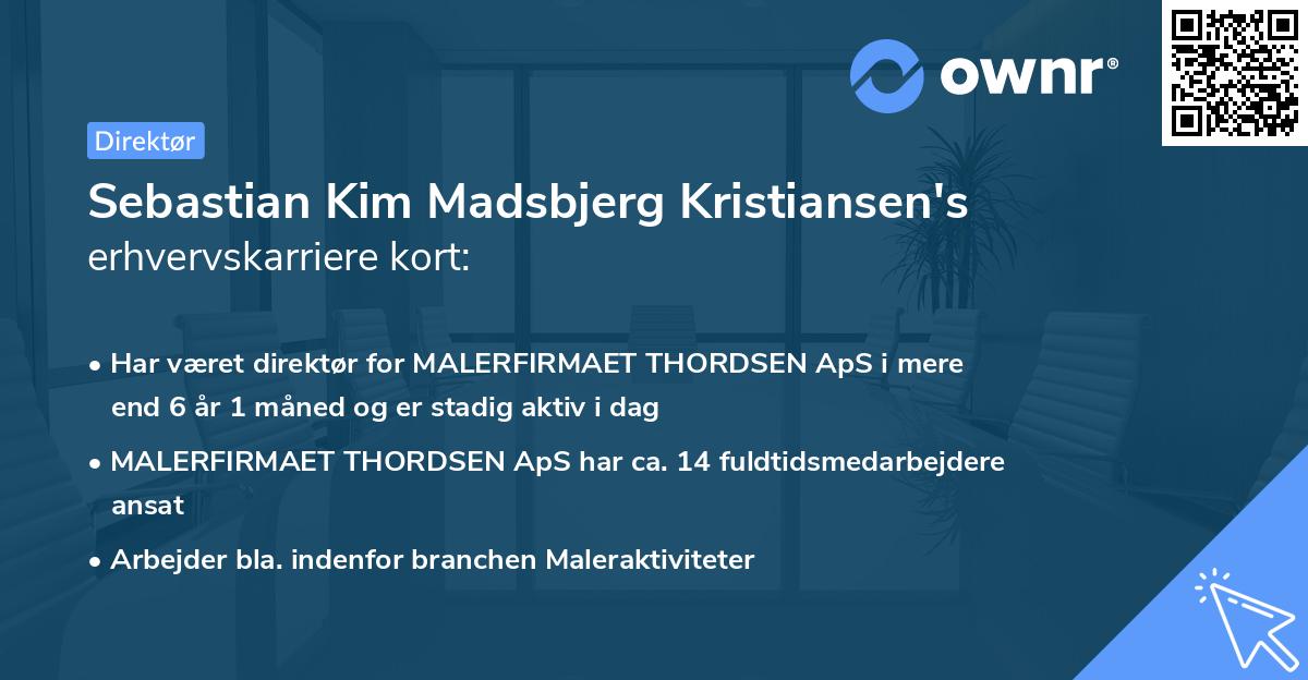 Sebastian Kim Madsbjerg Kristiansen's erhvervskarriere kort