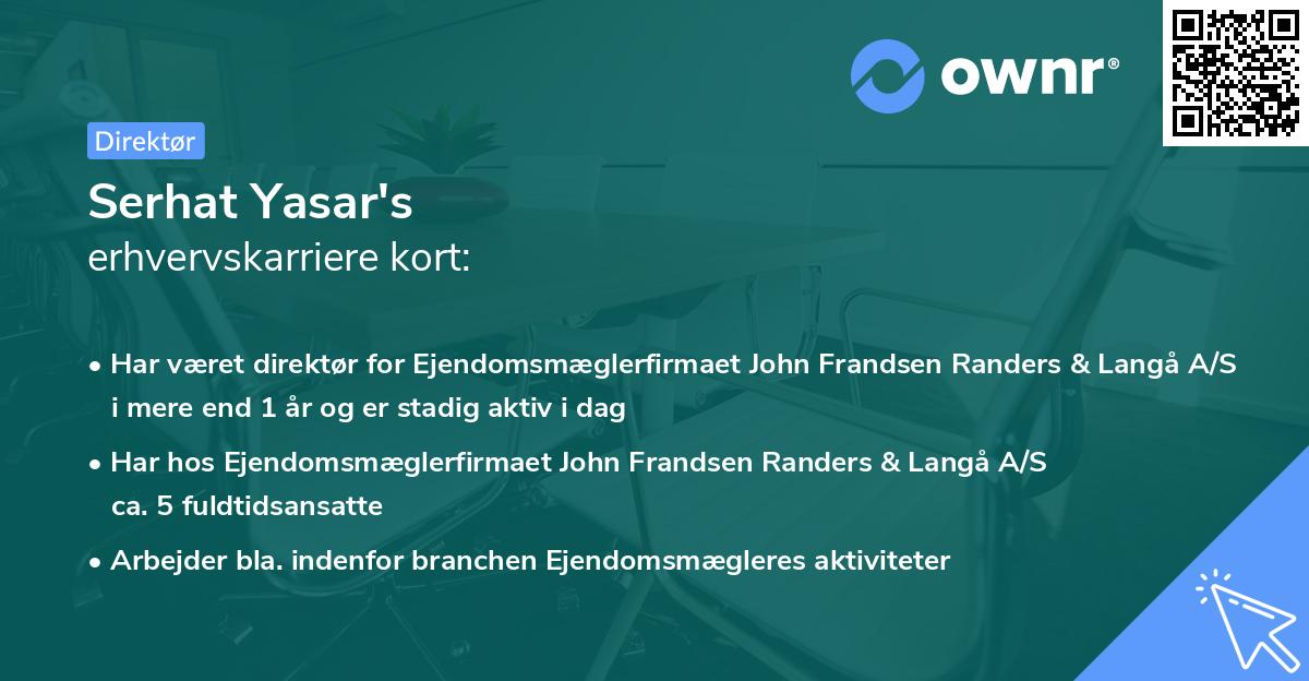 Serhat Yasar's erhvervskarriere kort