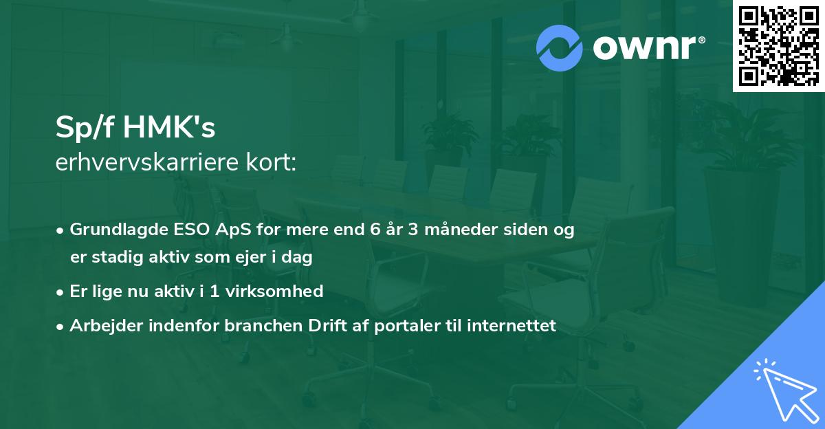 Sp/f HMK's erhvervskarriere kort