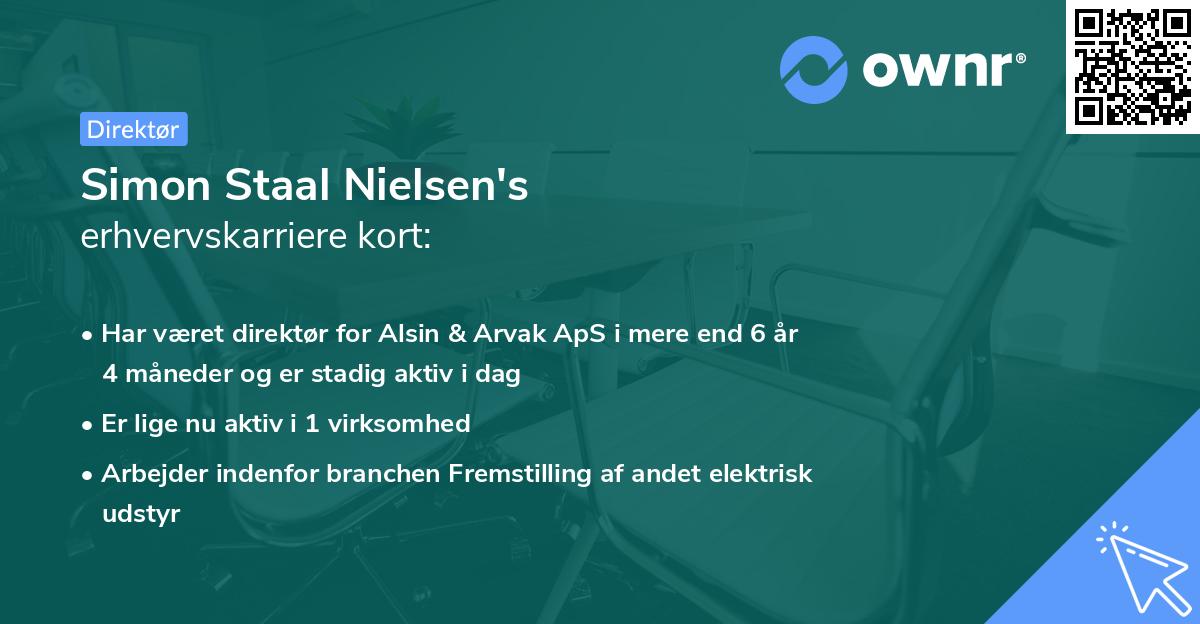 Simon Staal Nielsen's erhvervskarriere kort