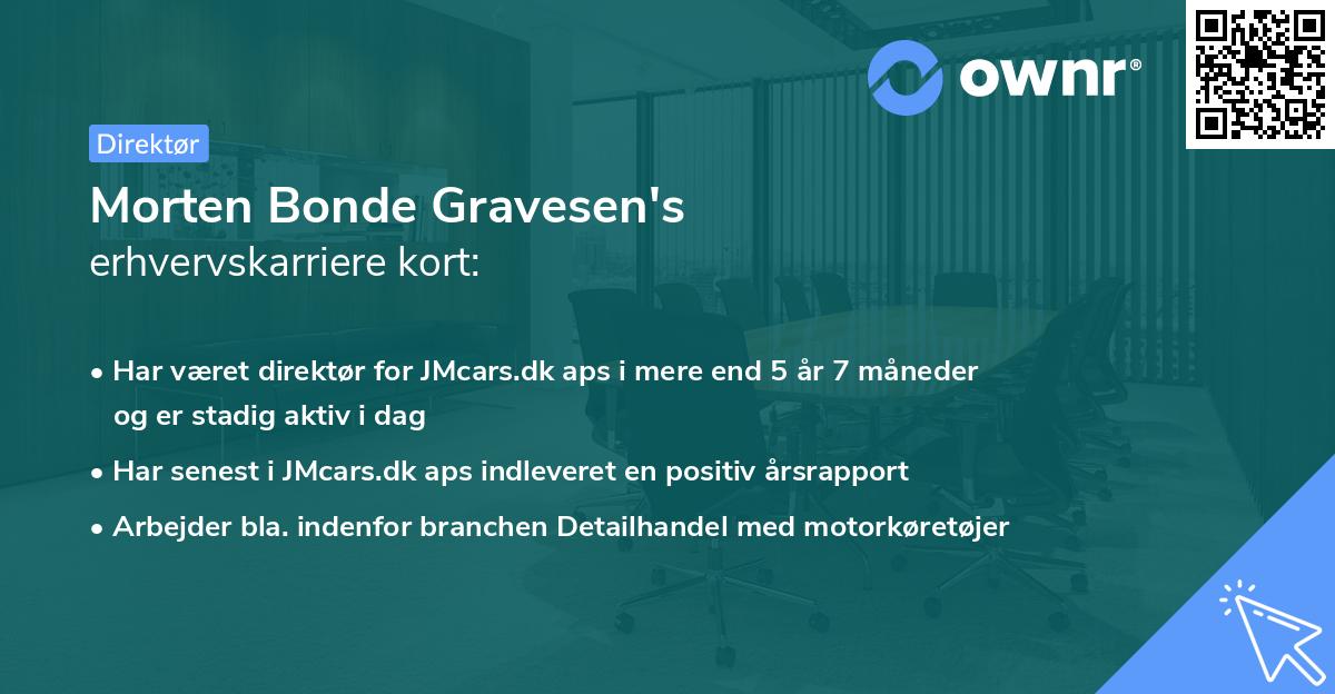 Morten Bonde Gravesen's erhvervskarriere kort