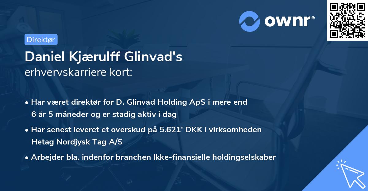 Daniel Kjærulff Glinvad's erhvervskarriere kort