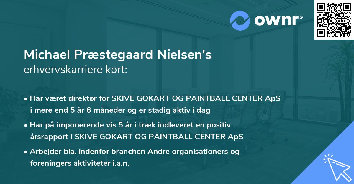 Michael Præstegaard Nielsen's erhvervskarriere kort