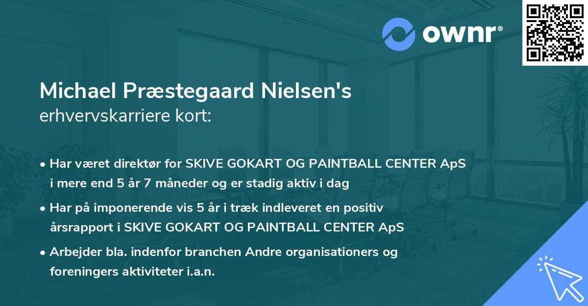Michael Præstegaard Nielsen's erhvervskarriere kort