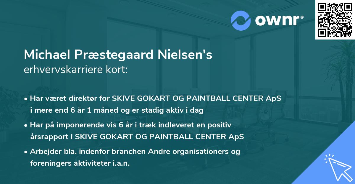 Michael Præstegaard Nielsen's erhvervskarriere kort