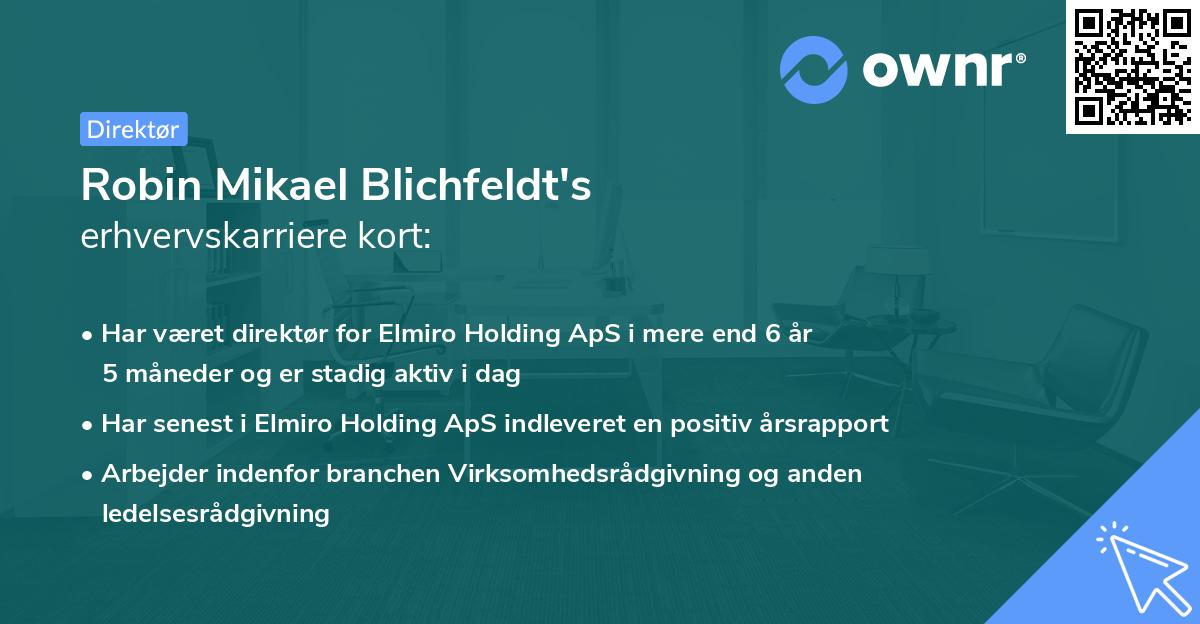 Robin Mikael Blichfeldt's erhvervskarriere kort