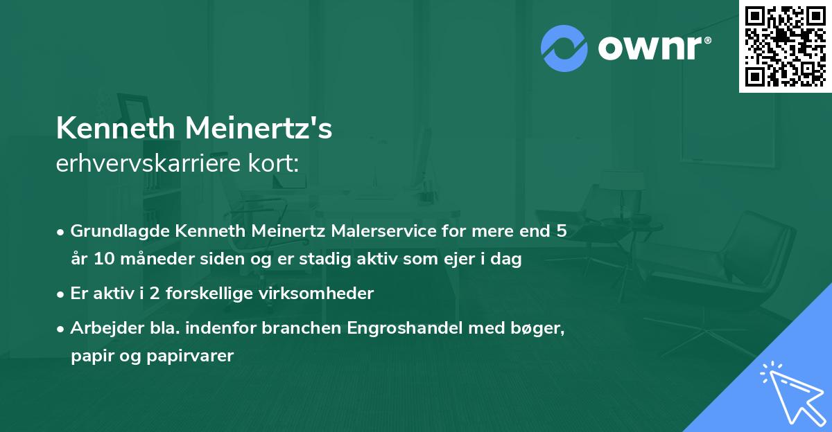 Kenneth Meinertz's erhvervskarriere kort