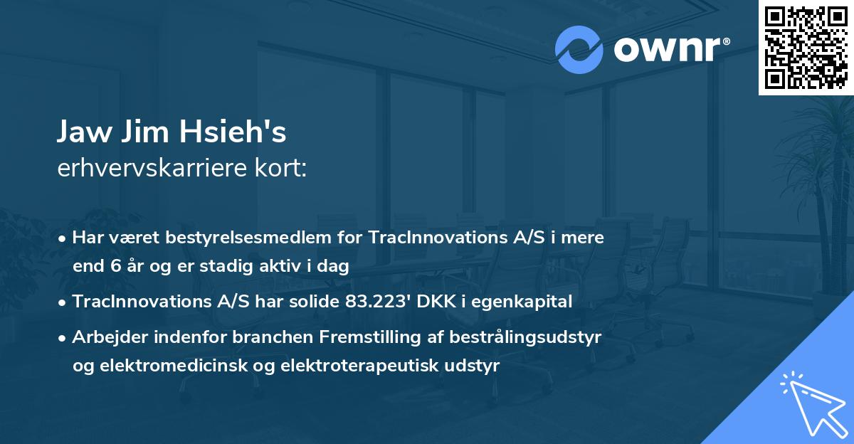 Jaw Jim Hsieh's erhvervskarriere kort