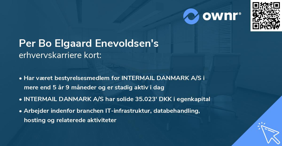 Per Bo Elgaard Enevoldsen's erhvervskarriere kort