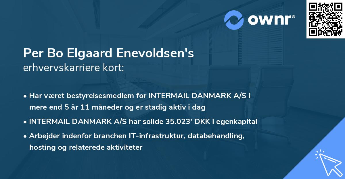 Per Bo Elgaard Enevoldsen's erhvervskarriere kort