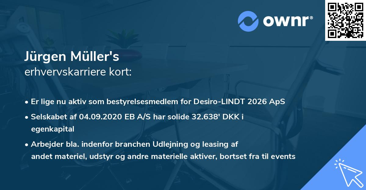 Jürgen Müller's erhvervskarriere kort