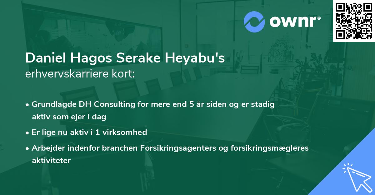 Daniel Hagos Serake Heyabu's erhvervskarriere kort