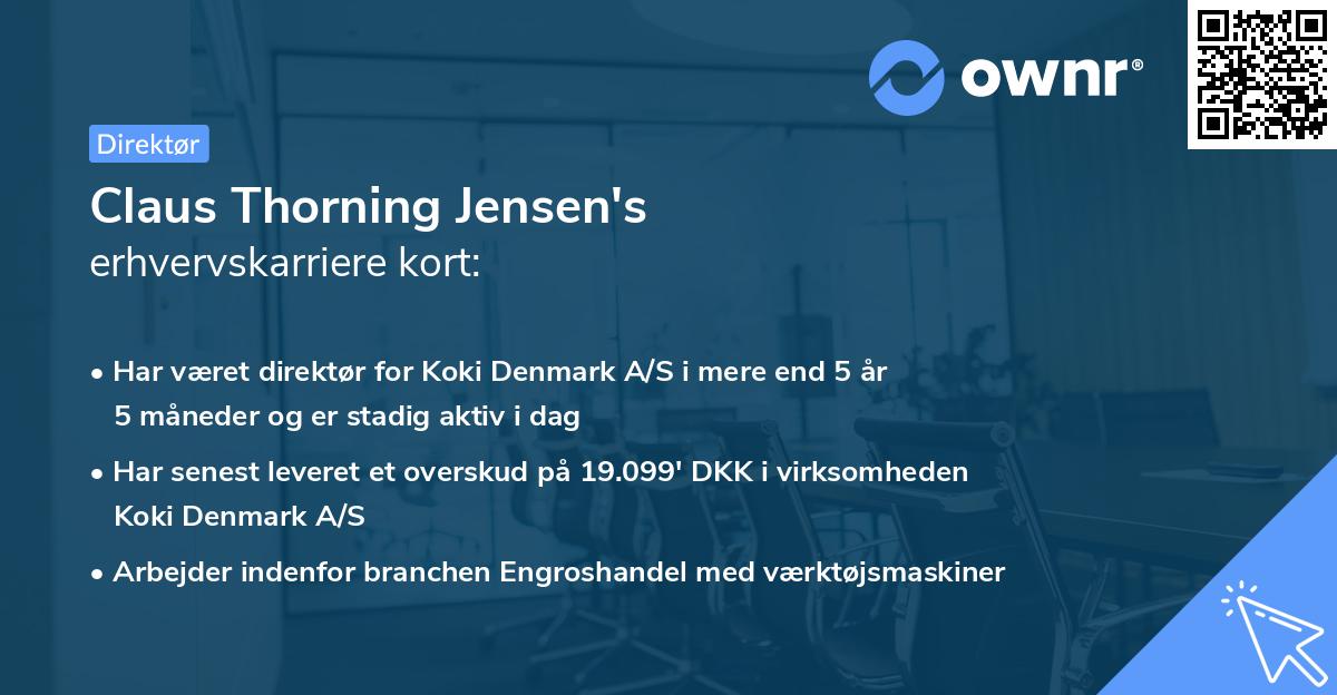 Claus Thorning Jensen's erhvervskarriere kort