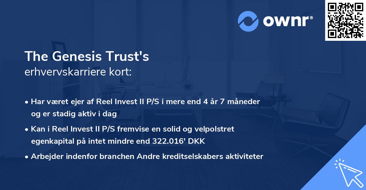 The Genesis Trust's erhvervskarriere kort