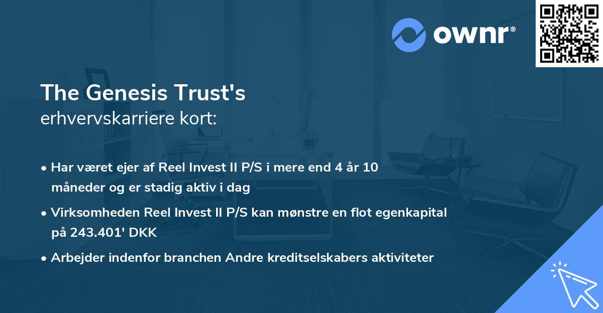The Genesis Trust's erhvervskarriere kort