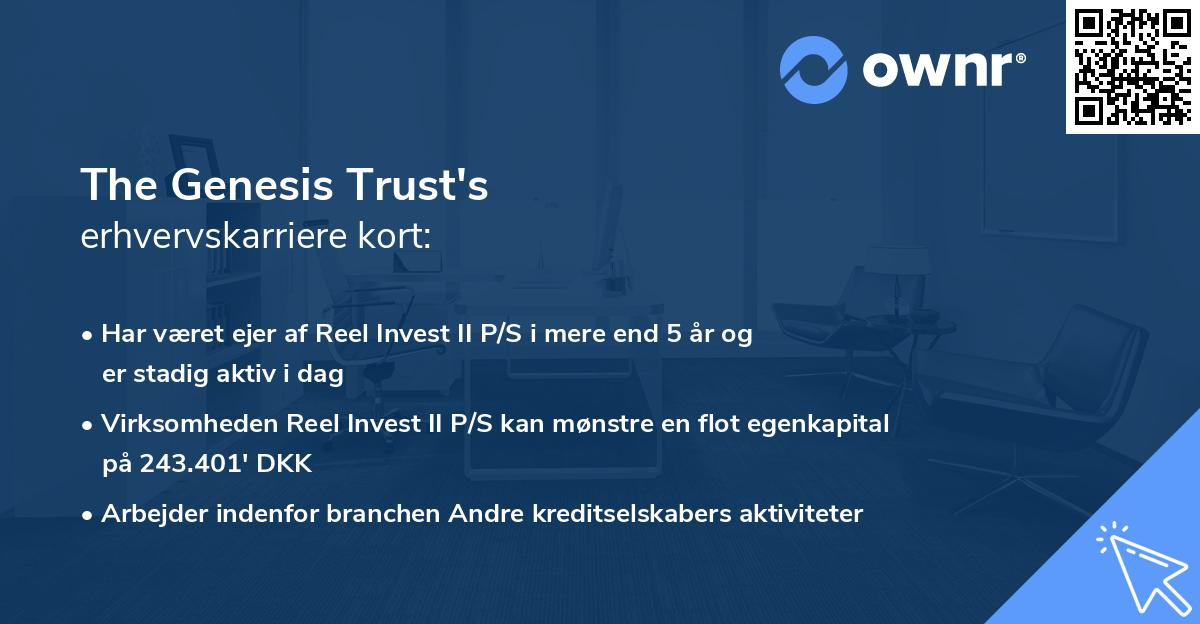 The Genesis Trust's erhvervskarriere kort