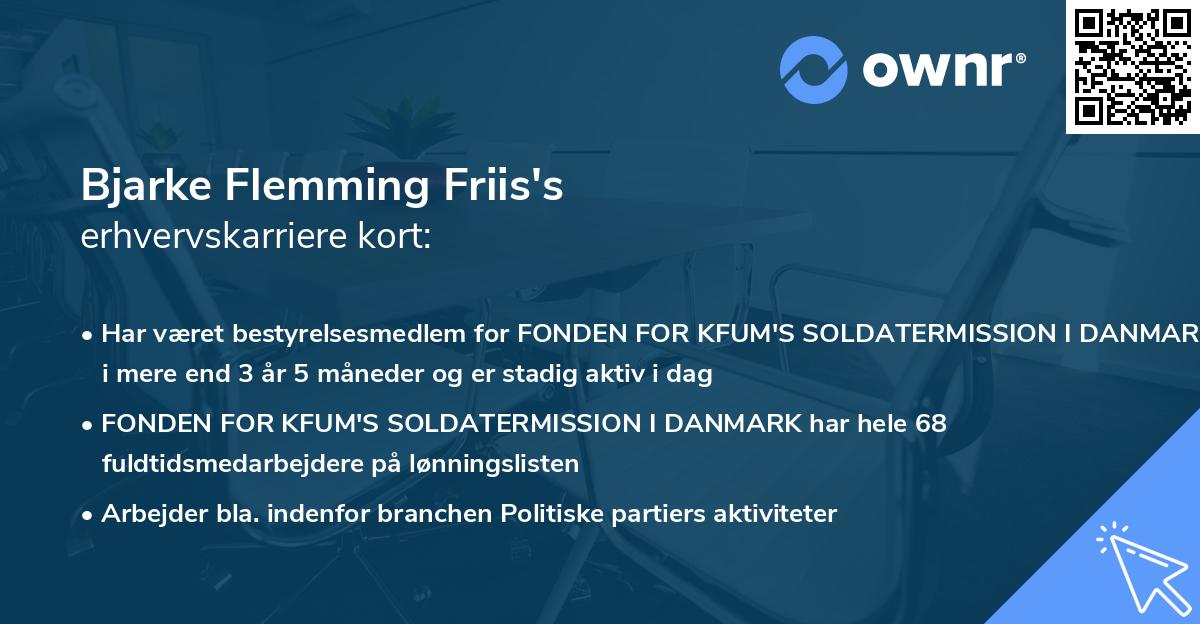 Bjarke Flemming Friis's erhvervskarriere kort