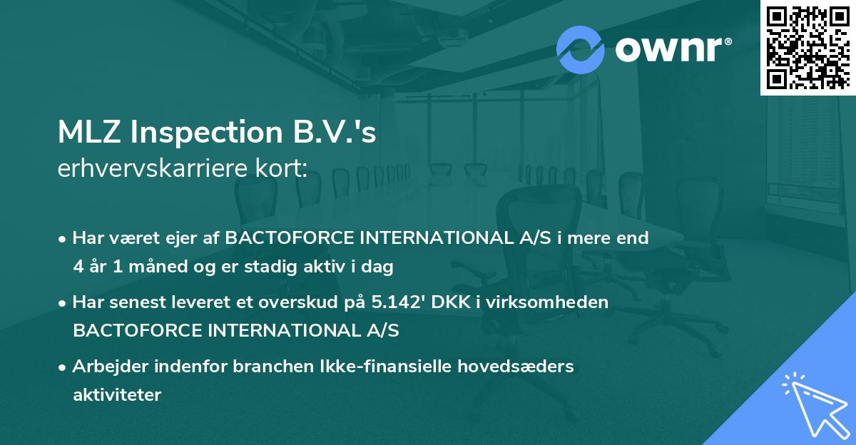 MLZ Inspection B.V.'s erhvervskarriere kort