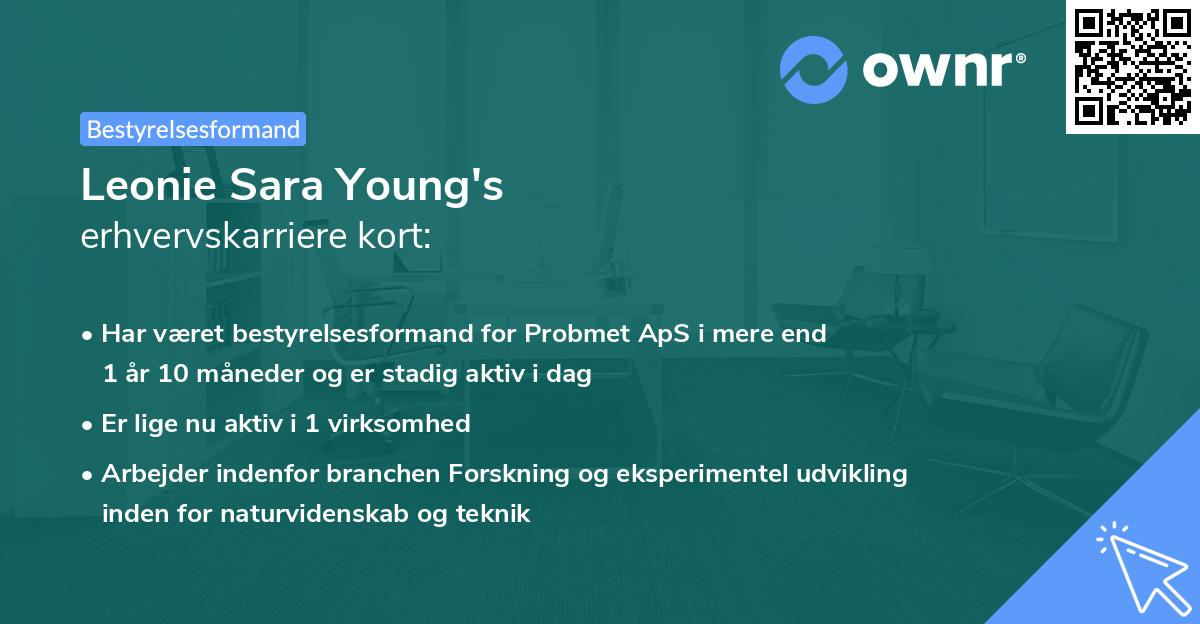 Leonie Sara Young's erhvervskarriere kort