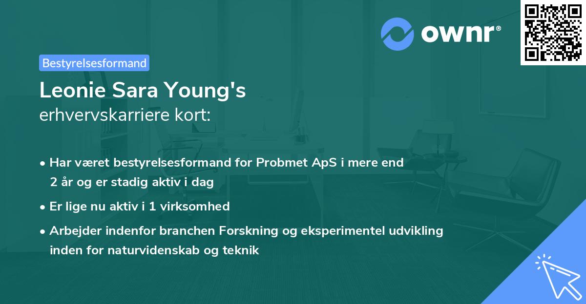 Leonie Sara Young's erhvervskarriere kort